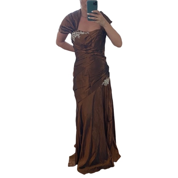 Jovani Evening Dress Espresso - Picture 1 of 5